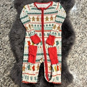 Little Sleepies Christmas Zippie Size 2T